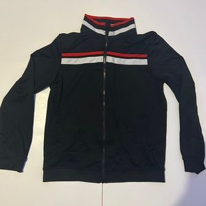 Collared “track” jacket.